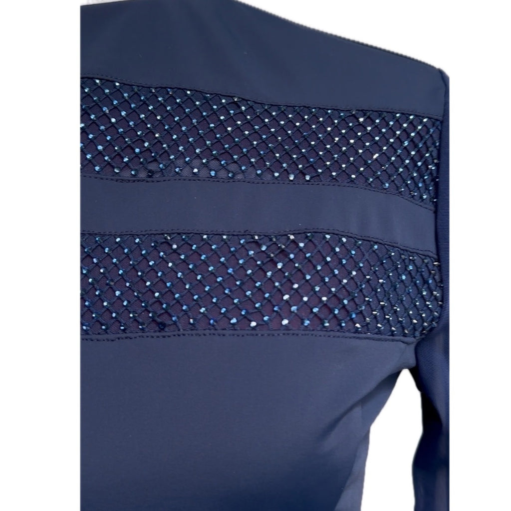 Navy Crystal Riding Shirt