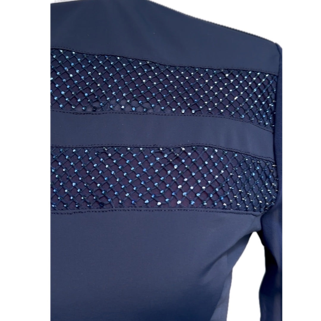 Navy Crystal Riding Shirt
