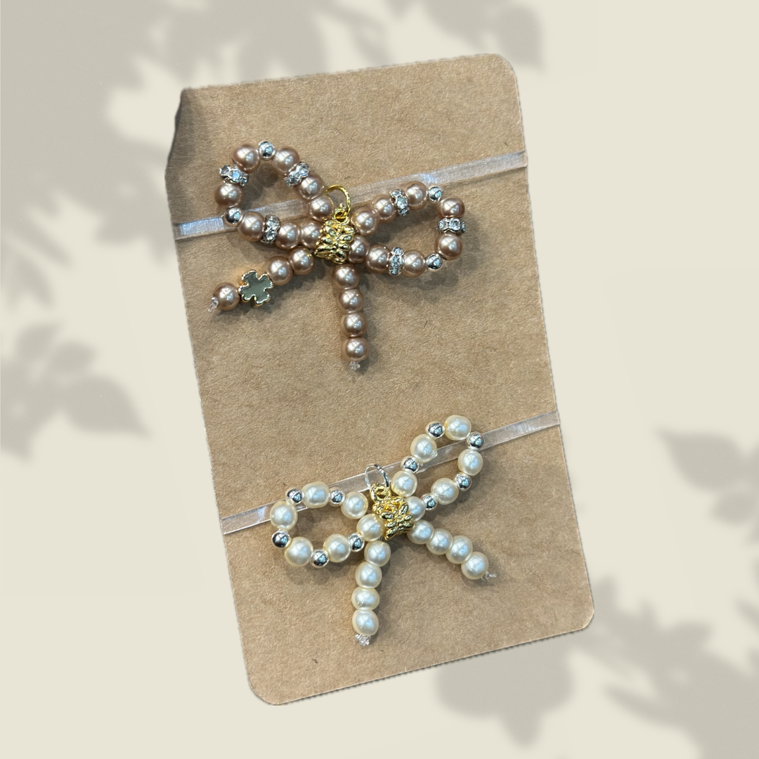 Elegant Pearl Braid Bow
