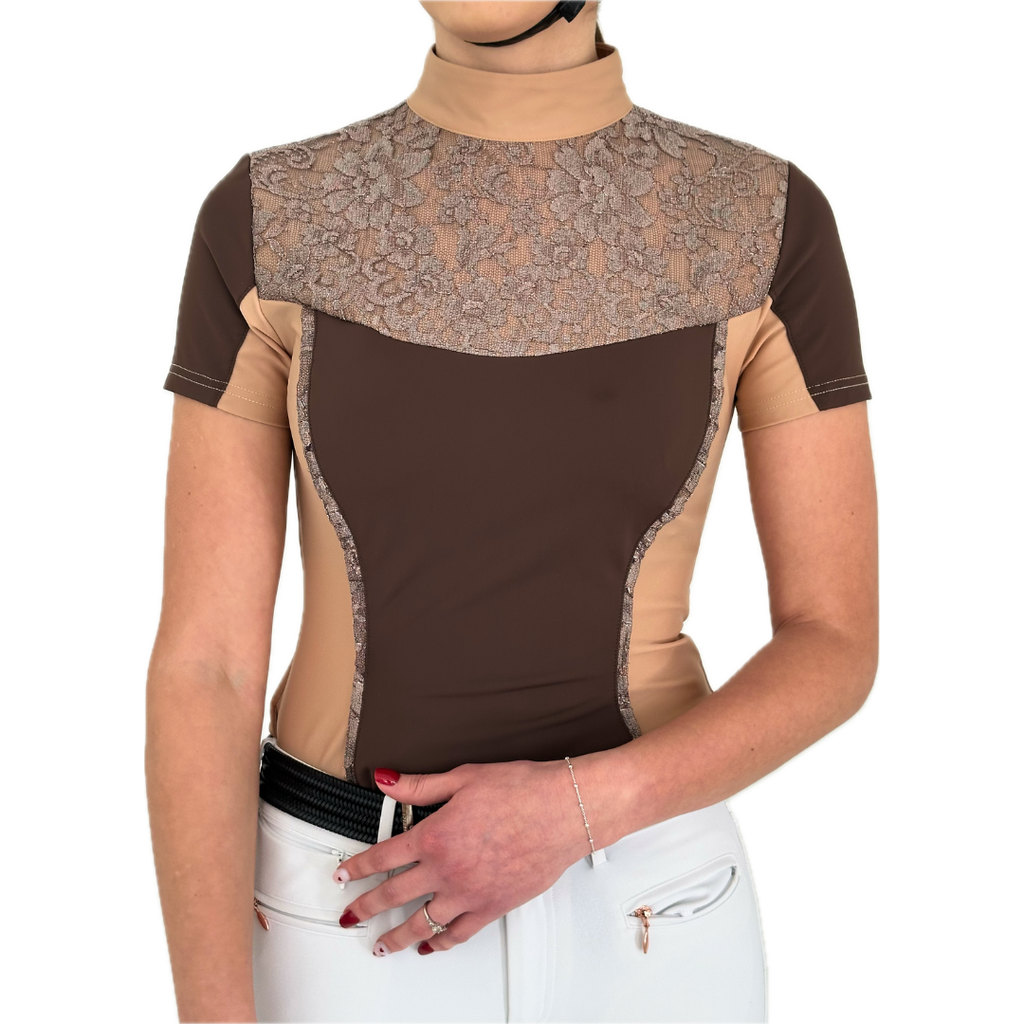 Elegant Riding Shirt with Lace Details