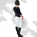Black Lace Riding Shirt