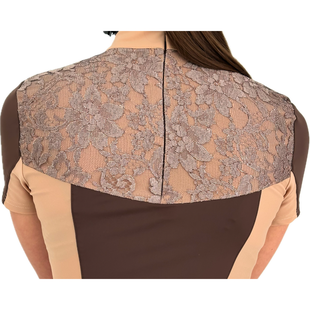 Elegant Riding Shirt with Lace Details